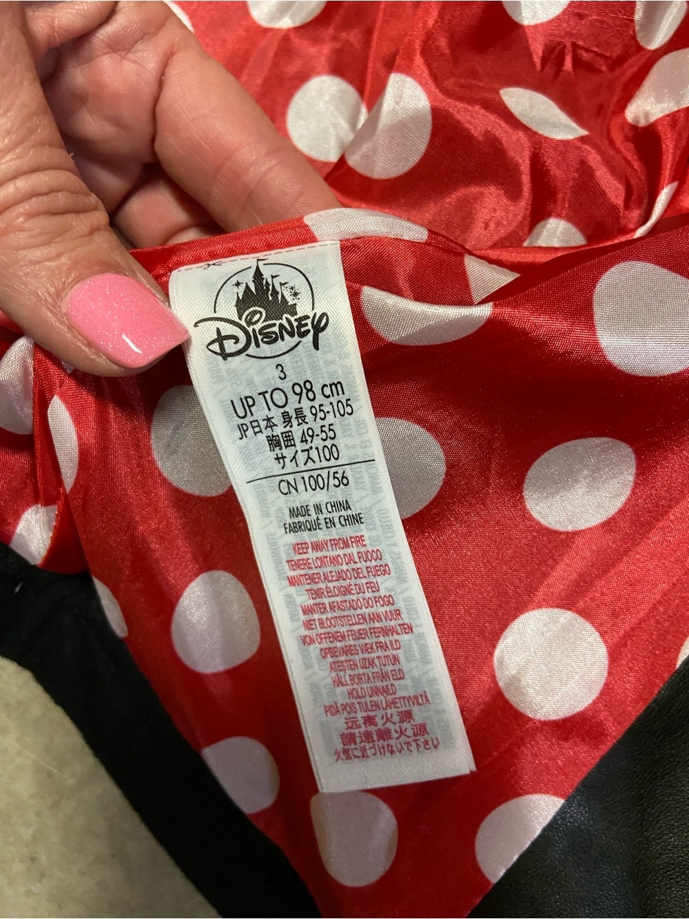 Disney Store Minnie Mouse Moto Jacket Faux Leather Sequin Detail Size 3T Outdoor - Picture 5 of 8
